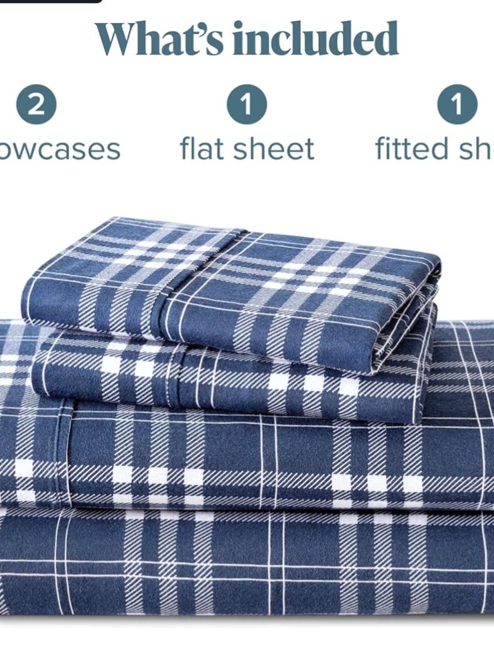 Twin Xl Plaid Flannel Sheet Set - Blue Plaid Home Bedding